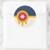 Aufkleber mit Flagge von Tulsa, Oklahoma (Tasche)