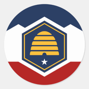 Aufkleber mit Flagge von Utah, USA