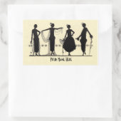 Aufkleber mit Flapper-Mode-Silhouette aus den 1920 (Tasche)