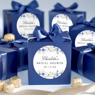 Aufkleber mit floralen Brautpartys