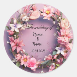 Aufkleber mit floraler Gabe