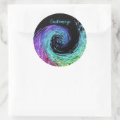 Aufkleber mit flüssigem Regenbogen (Tasche)