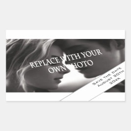 Aufkleber mit Foto Save the Date