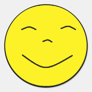 Aufkleber mit gelbem Gesicht