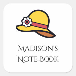 Aufkleber mit gelbem Hut aus individuelle Name