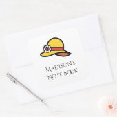 Aufkleber mit gelbem Hut aus individuelle Name (Umschlag)