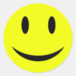 Aufkleber mit gelber Seite