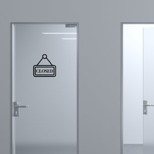 Aufkleber mit geöffneter/geschlossener Tür