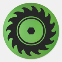 Aufkleber mit gesägtem Blade