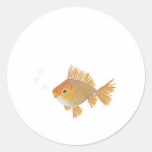 Aufkleber mit Goldfish Illustration
