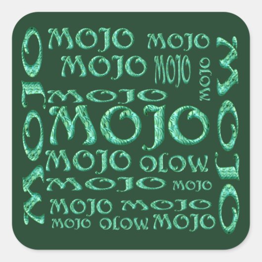 Aufkleber mit grünem Mojo (Vorderseite)