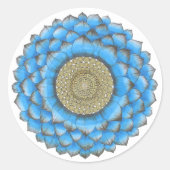 Aufkleber mit handgezeichnetem Mandala-Design (Vorderseite)