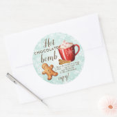 Aufkleber mit heißer Schokoladenbombe (Umschlag)