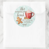 Aufkleber mit heißer Schokoladenbombe (Tasche)