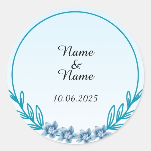 Aufkleber mit Hochzeitsgeschmack (Vorderseite)