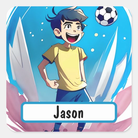 Aufkleber mit individualisierbarer Nametage (Vorderseite)