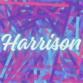 Aufkleber mit individuellem Namen – Harrison – Per (Vorderseite)