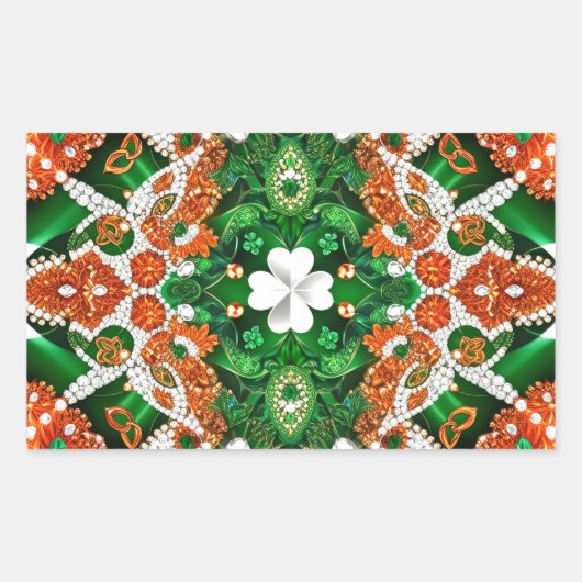 Aufkleber mit irischen Farben (Vorderseite)