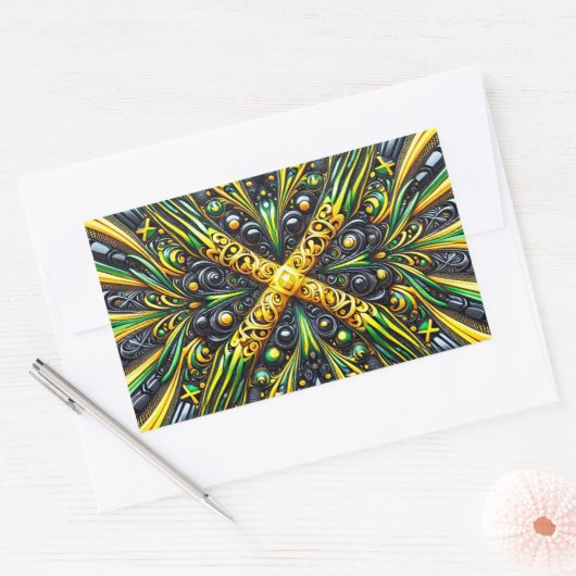 Aufkleber mit jamaikanischen Farben (Umschlag)