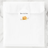 Aufkleber mit kleiner gelber Rose (Tasche)