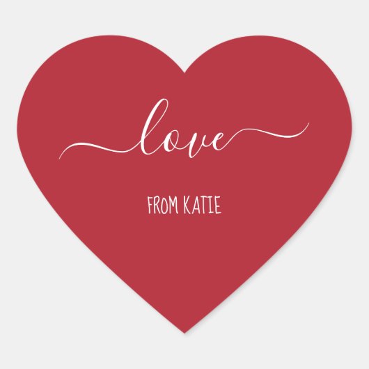 Aufkleber mit Liebe für den Valentinstag (Vorderseite)