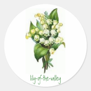 Aufkleber mit Lily-of-the-Valley-Design