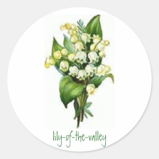 Aufkleber mit Lily-of-the-Valley-Design (Vorderseite)