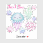 Aufkleber mit Meeresmotiv für Party. (Blatt)