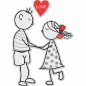 Aufkleber mit mehrfachem Liebe - Anpassbar (Vorderseite)