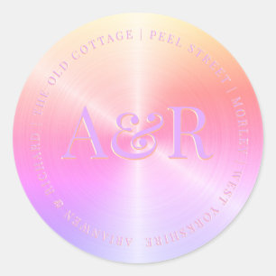 Aufkleber mit Monogramm