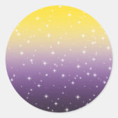 Aufkleber mit nichtbinärer Flagge (Vorderseite)