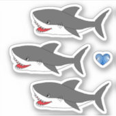 Aufkleber mit niedlichem Haidesign (Vorderseite)