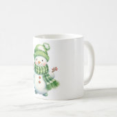 Aufkleber mit niedlichem Schneemann Kaffeetasse (VorderseiteRechts)