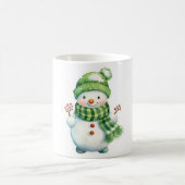 Aufkleber mit niedlichem Schneemann Kaffeetasse (Mittel)