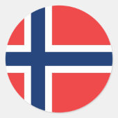 Aufkleber mit norwegischer Flagge (Vorderseite)