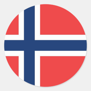 Aufkleber mit norwegischer Flagge