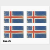 Aufkleber mit Not leidender Flagge aus Island (Blatt)