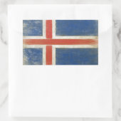 Aufkleber mit Not leidender Flagge aus Island (Tasche)