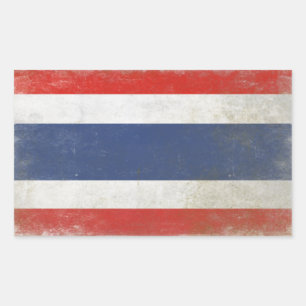 Aufkleber mit Not leidender thailändischer Flagge