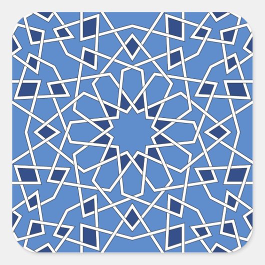 Aufkleber mit orangefarbenem Fliesenquadrat (Vorderseite)