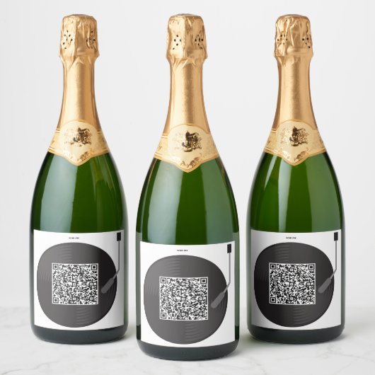 Aufkleber mit personalisierten Song per QR-Code (Flaschen)