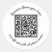 Aufkleber mit QR-Code (Vorderseite)