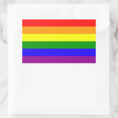 Aufkleber mit Regenbogenflagge (Tasche)