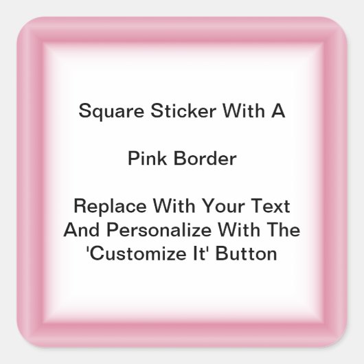 Aufkleber mit rosa Rand in Blättern (Vorderseite)