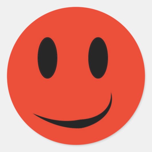 Aufkleber mit rotem Gesicht (Vorderseite)