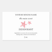 Aufkleber mit rotem Seestern an der Küste (Vorderseite)