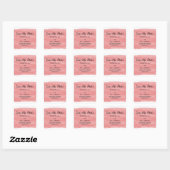 Aufkleber mit Roter Wasserfarbe Save the Date (Blatt)