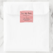 Aufkleber mit Roter Wasserfarbe Save the Date (Tasche)