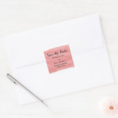 Aufkleber mit Roter Wasserfarbe Save the Date (Umschlag)