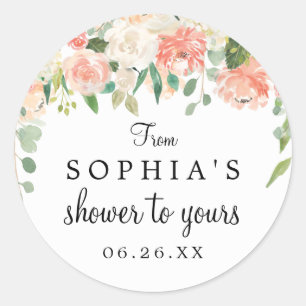 Aufkleber mit runder Vorliebe - Hübsches Pfirsich